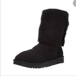 UGG Classic Cardy Boots Black Sz 6